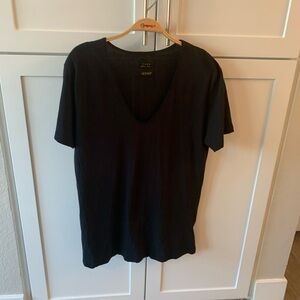 Men- Zara Midnight Black V-Neck Top